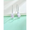 Vesitim Dangle Drop Earrings 925 Sterling Silver Solitaire Hook Earring