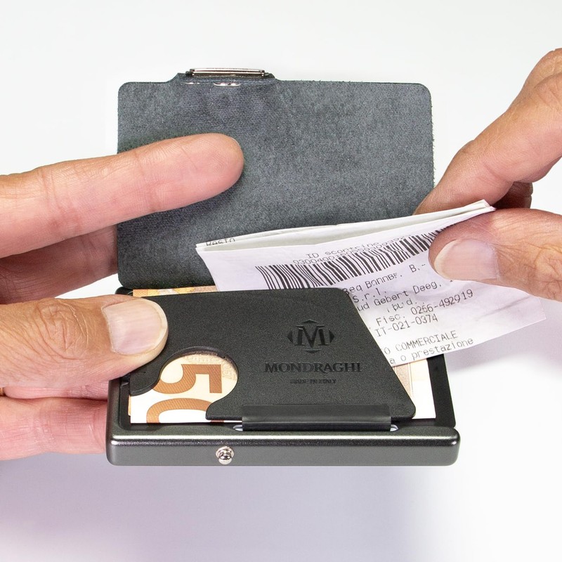 OPPAHA Mini Saffiano Leather Wallet - Slim, Lightweight and Portable