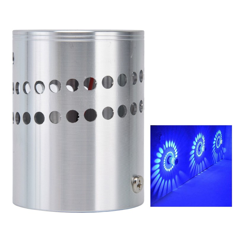 LED Aluminum Spiral Hole Wall Light Stable Heat Dissipation 3W
