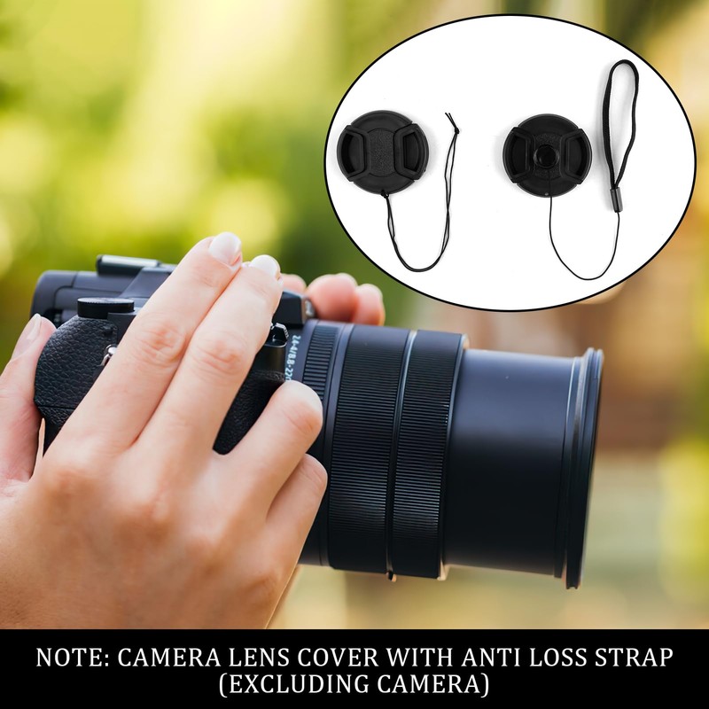 Lens Cap with Holder, Anti-Lost Rope for Nikon D3000 D3100