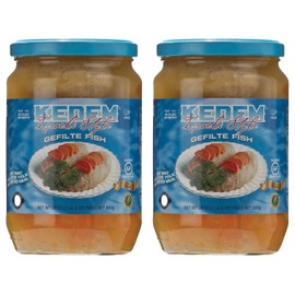 Kedem Gluten Free Israeli Style Gefilte Fish 24oz (2 Pack) No MSG, No Egg Yolk, No Matzo Meal, Nothing Artificial