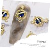 6pcs Nail Planet Zircon Nail Ornament Metal Nail Art Rhinestone