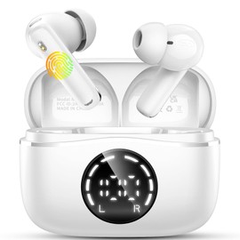 Wireless Earbuds, Ear Buds Bluetooth 5.4 Headphones 2025 with ENC Noise Cancelling, Bluetooth Earphones 48H Playtime Wireless Earphones HiFi Stereo, in Ear Headphones IP7 Waterproof/USB-C Fast Charge