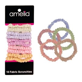 Amelia Beauty Products Amelia Beauty, Paquete De 10 Coleteros Acanalados En Tonos Pastel, 2,25", Fijación Fuerte, Cintas Para El Cabello Que No Se Eng