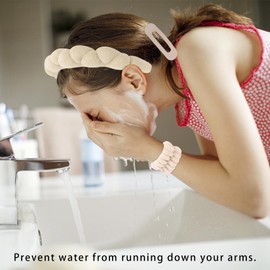 WHAVEL 6PCS Spa Headbands for Women Wrist Bands for Washing Face Skincare Face Wash Headband Cute Preppy Stuff Makeup Hair Band Spa Accessories Skin Care Tools