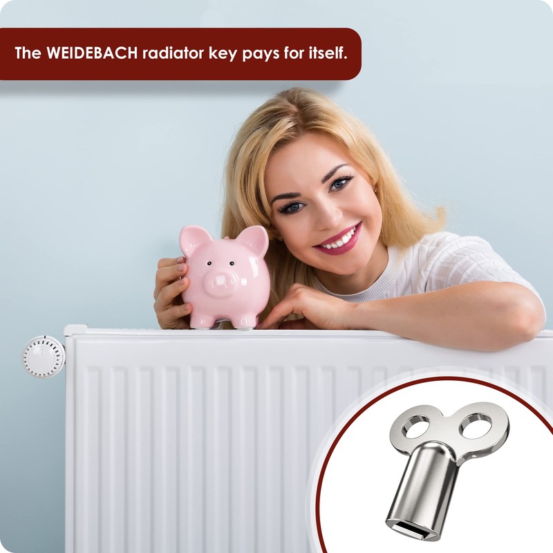 3X WEIDEBACH® Radiator Bleed Keys, for All radiators Radiator Valve