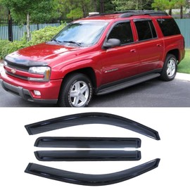 STARTSHIP 94240 Side Window Wind Deflector,4pc Outside Mount Style Nice Sun Rain Guards Set,Window Visor fit for 2002-2006 Chevy Trailblazer EXT
