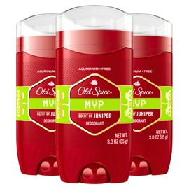 Old Spice Men's Deodorant Aluminum Free MVP, 3oz (Pack of 3)