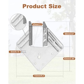 AOKLIT 12 Pack Hurricane Ties, 18-Gauge Heavy Duty Joist Hangers, Galvanized Rafter Hurricane Clips, Rafter Brackets Fit 2X Truss to Rafter Connector, for Roofing Trusses Wood Timber Connectors