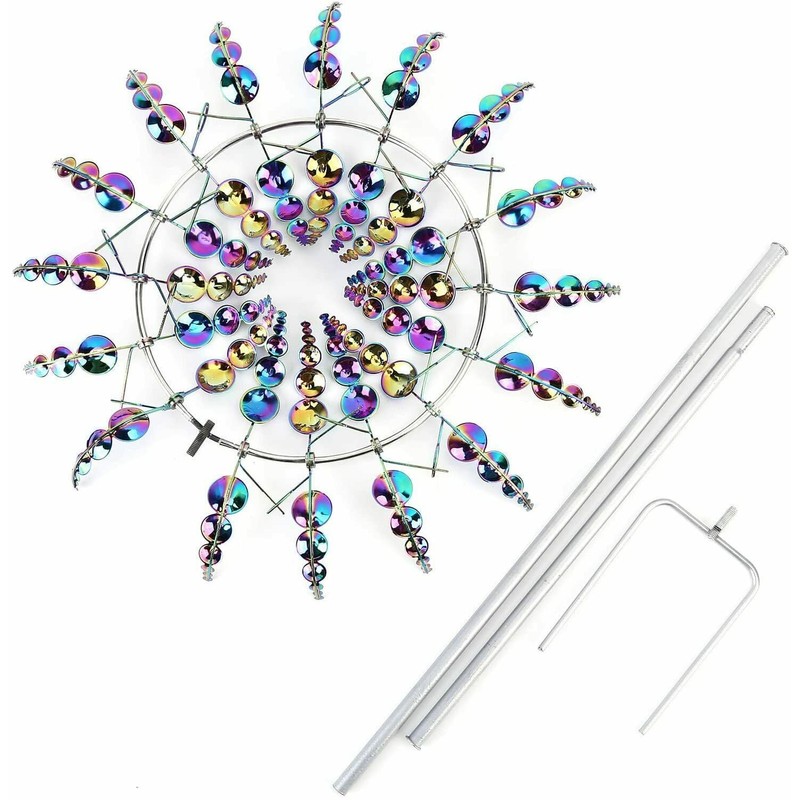 Generic Shirem Magical Metal Windmill, Kinetic Wind Sculptures & Spinners,