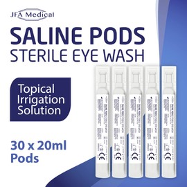 Sterile Saline Solution Eye Wash and Wound Pods 20ml Box of 30