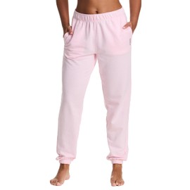 bebe Womens Sweatpants with Pockets, French Terry Joggers Sweats for Women (Pink Rose, Medium)