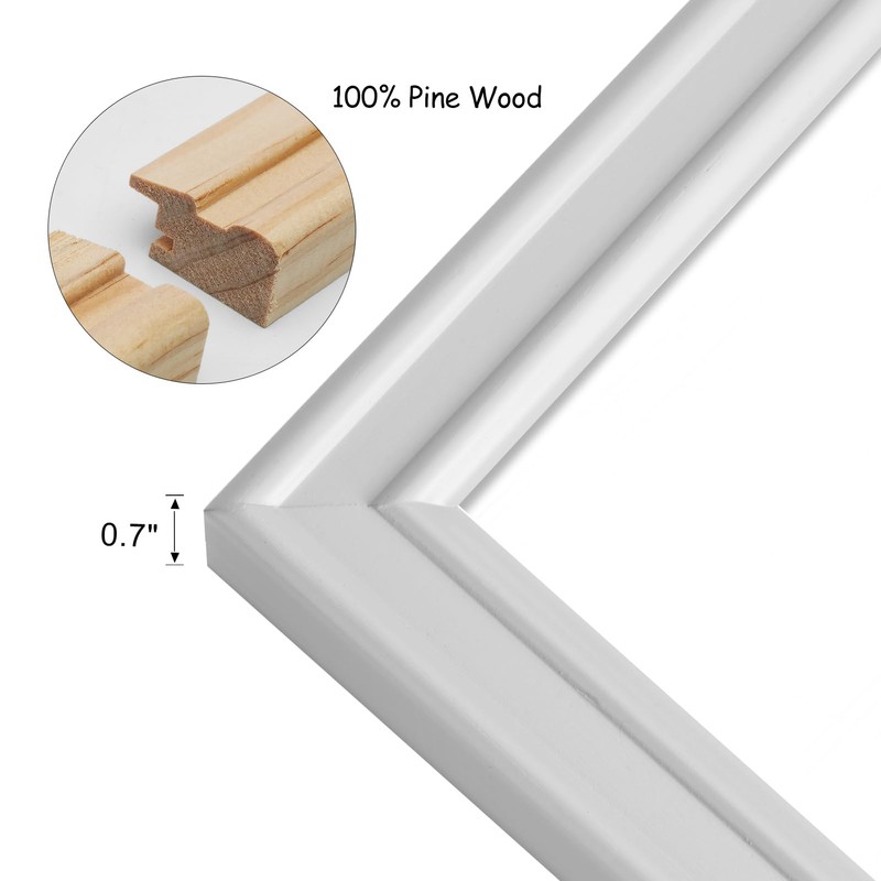 Tamolus 5X7 Double Wooden Hinged Picture Frame Vertical and Horizontal