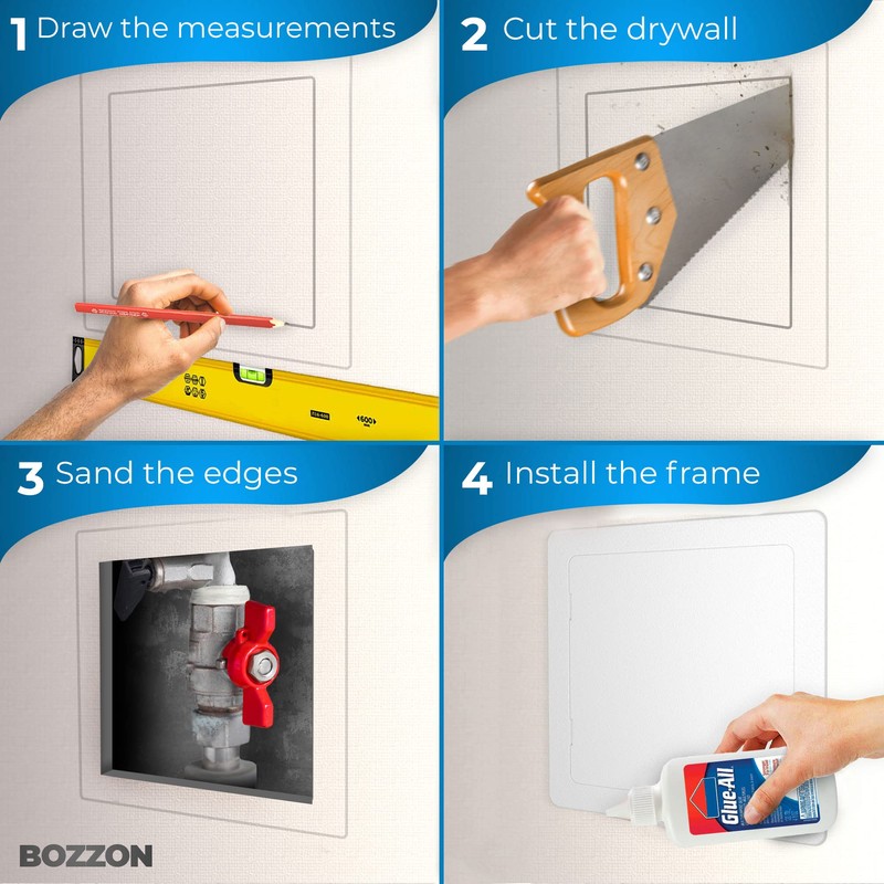 Access Panel for Drywall - 12x12 inch - Wall Hole