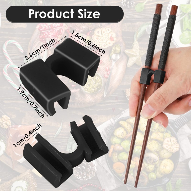 5 Pieces Reusable Chopsticks Helpers Training Chopstick Hinges Connector Easy