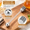 304 Stainless Steel Honey Dipper Spoon 2 Pack for Drizzling