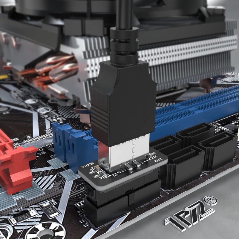 1PZ AU2-M02 USB Front Panel Adapter Vertical USB C Header