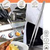 A2Z Scilab 10"Long Food Tongs BBQ Grill Serrated Tweezer Forceps