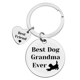 Xiahuyu Dog Grandma Gifts Keychain Best Dog Grandma Ever Keychain Dog Lover Gifts for Women Mothers Day Gifts Christmas Birthday Gifts Dog Owner Gifts for Grandma Grandmother Nana