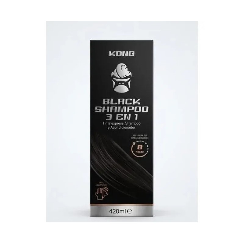 Shampoo Colorante Kong 3 En 1 Cubre Canas Fácil
