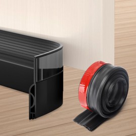 APOMOONS Türdichtung Unten Selbstklebend, 1m Tür Zugluftstopper für Türen, Silikon Tür Dichtung Unten, Luftzugstopper für Türen, Türbodendichtung für Schallschutz Windschutz Staubschut Kälteschutz