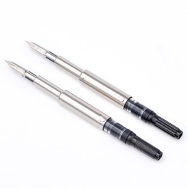 2 PCS Jinhao 10 Fountain Pen Fine Nib Section for Replacement, Iridium Stainless Fine Nib with 5.5mm Diameter Ink Converter