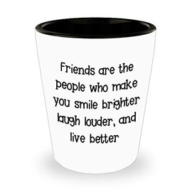 ODDITEES Friend Shot Glass The People Who Make You Smile Brighter Laugh And Live