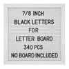 G GAMIT Felt Letter Board Letters Set, 340pcs 1inch Black