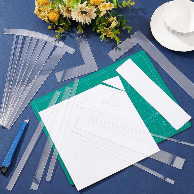 BENECREAT 17pcs Acrylic Book Tools Binding Ruler Binding Hand Tools
