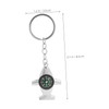 Sosoport 2pcs Compass Quote Keychain Airplane Compass Keychain for Survival