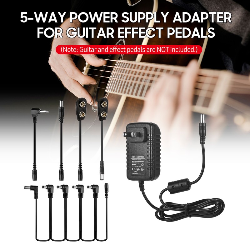 Caline CP-07A Guitar Effects Power Supply Adapter DC 9V 1A