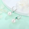 BELRYO Pearl Earrings Women,925 Sterling Silver Pearl Leverback Dangle May