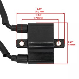 Caltric for Polaris 600 700 800 Rmk F/O 2002 2003 Ignition Coil Double Line