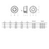 NAJDER Hex Flange Nuts M6 Pack of 100 Hex Nuts