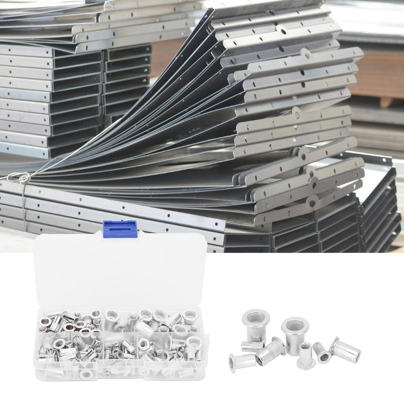 100pcs / box Aluminum Rivet Nut Threaded Rivet Insert Nut