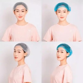 Sangse Jeongbo Byeoldo Bogi 일회용 부직포 헤어캡 100매 [화이트] Disposable Non-Woven Hair Caps 100 Sheets [White]
