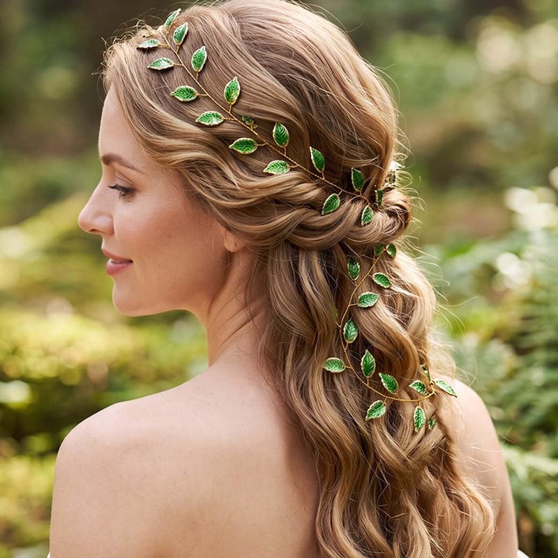 Wedding Headband Gold Leaf Bridal Headpieces for Bridesmaid and Flowergirls