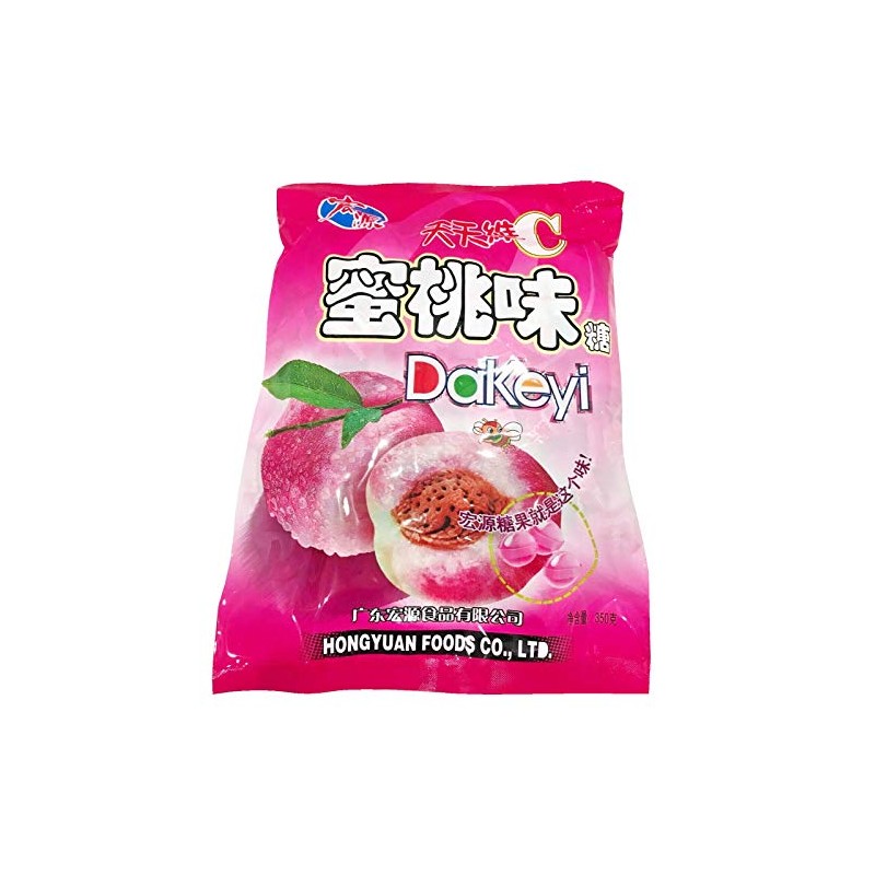 Hongyuan Dakeyi Hard Candy (Peach, 2 Pack)