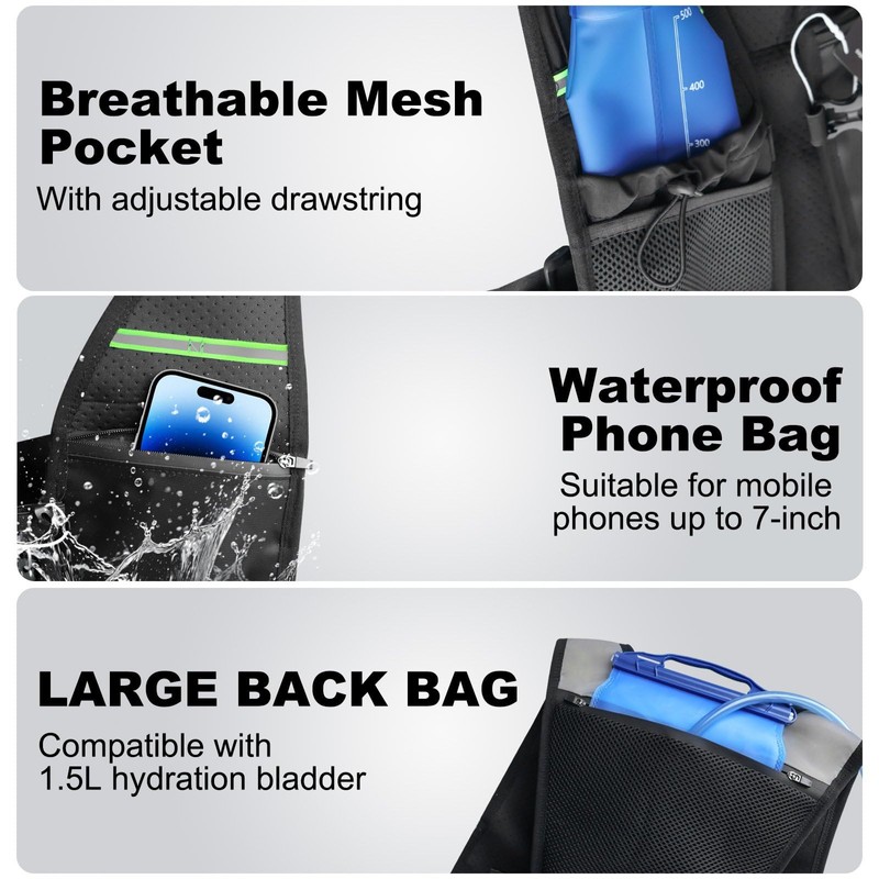 Running Hydration Backpack - Lightweight Running Vest With 1.5L Hydration