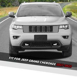 Jimen for Grand Cherokee License Plate Frame, Front Plate Mount Tag Holder Bracket Fit for Jeep Grand Cherokee 2017-2023