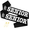 2 Pack Class of 2025 Senior Sashes, Black Satin Finally