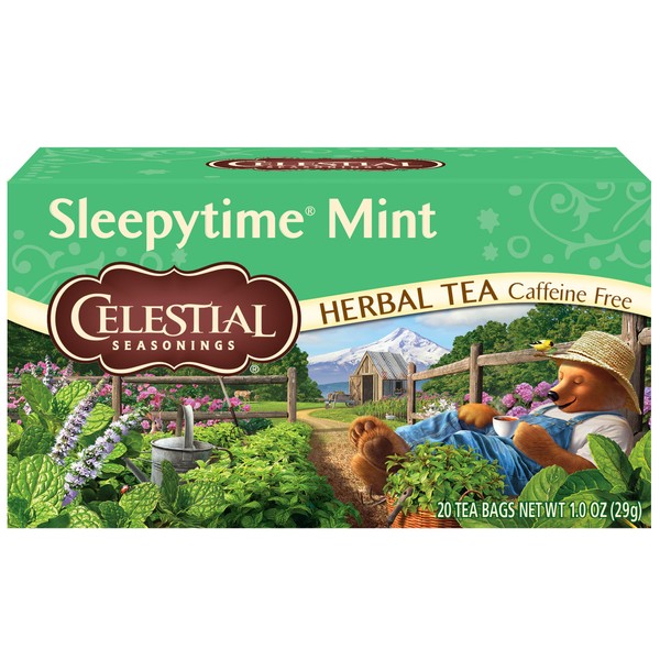 Celestial Seasonings Herbal Tea, Sleepytime Mint, 20Count (Pack of 6)