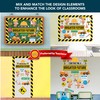 Decorably 81 Pcs Cutouts Construction Bulletin Board Decorations Set with