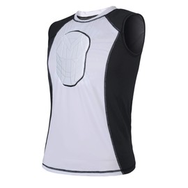 TUOY Padded Sleeveless Shirt Chest Sternum Protector Heart Guard Compression Protective Shirt