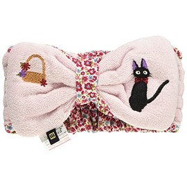 Marushin 1005022500 Ghibli Kiki's Delivery Service Jiji Headband 3.9 x 8.3 inches (10 x 21 cm), Flower Field and Jiji Towel Cloth