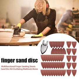 Finger Sanding Sheets Sand Disc Kit, Oscillating Saw Sanding Kit Triangle Sanding Pad, Universal Polishing Finger Sandpaper Set