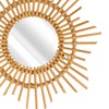 Wall Decor Rattan Mirror Star Shape Unique Simple Handwoven Mirror