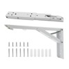 2PCS Folding Shelf Brackets, TTZEZE Heavy Duty Sturdy Metal Collapsible