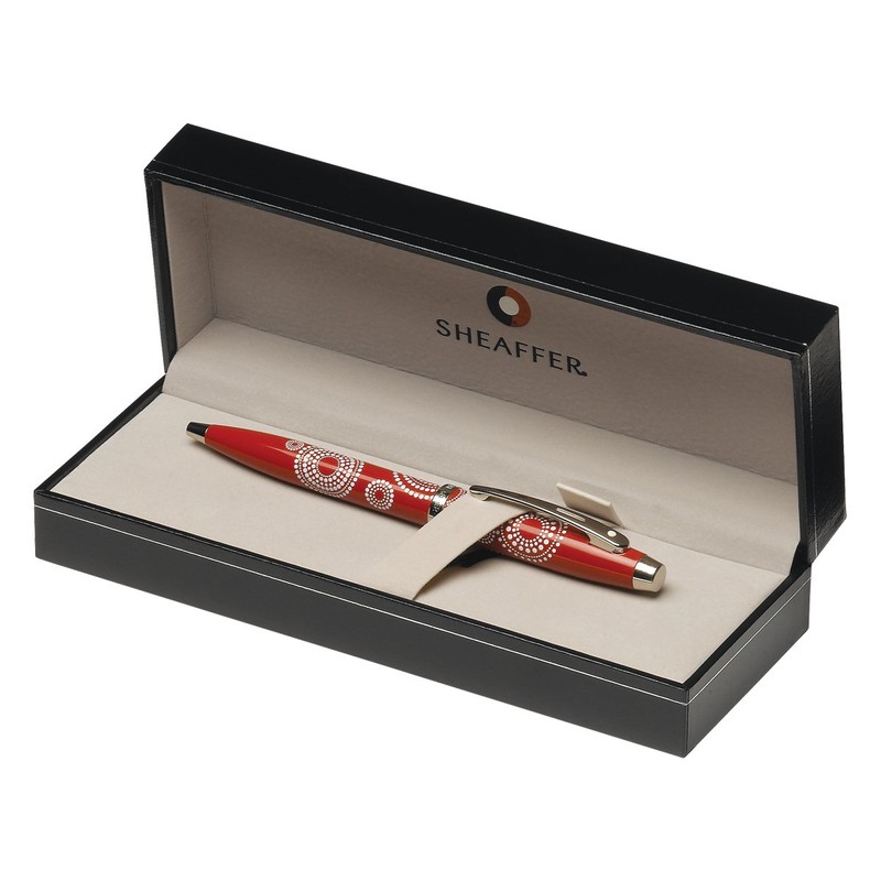 Sheaffer 100 Patterned Design Ballpoint Pen - Glossy Red