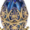 European Style Shiny Artificial Diamond Easter Egg Metal Crafts Jewelry